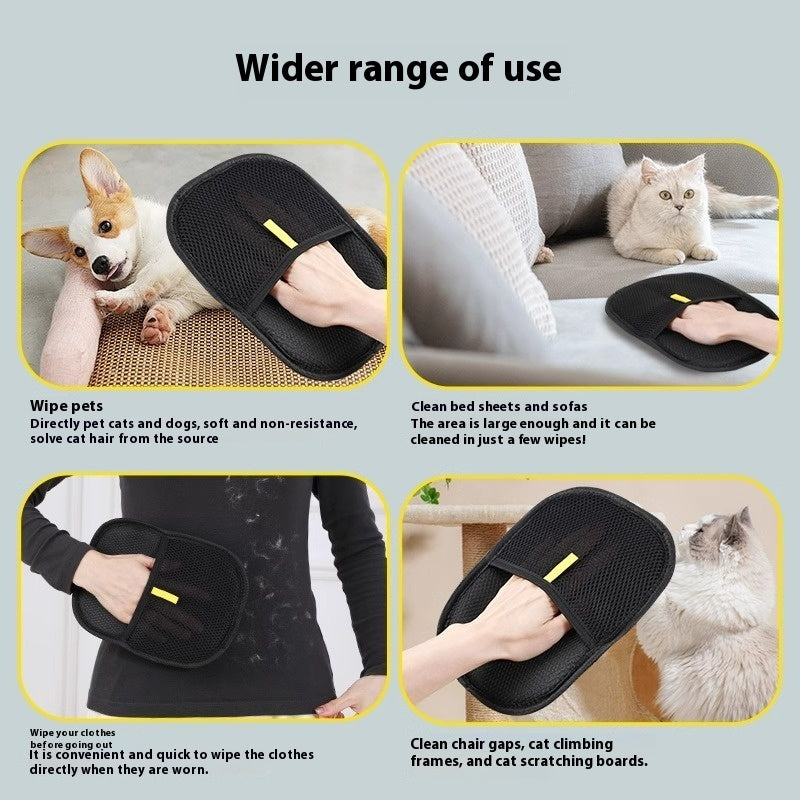 Pet Hair Remover Grooming Glove – Deshedding Brush for Dogs & Cats