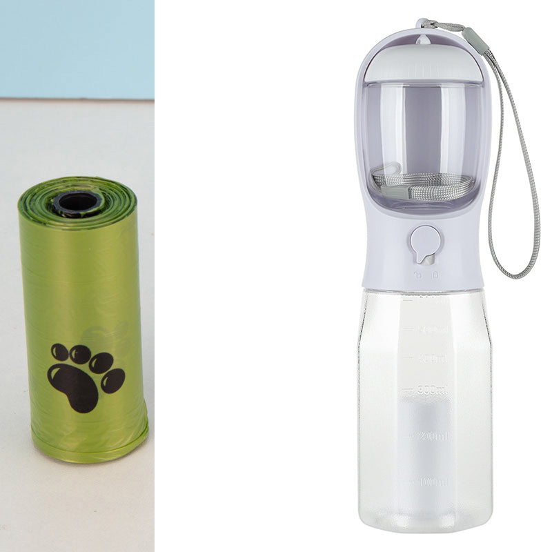 3-in-1 Portable Dog Water Bottle | Food, Water & Waste Dispenser for Travel