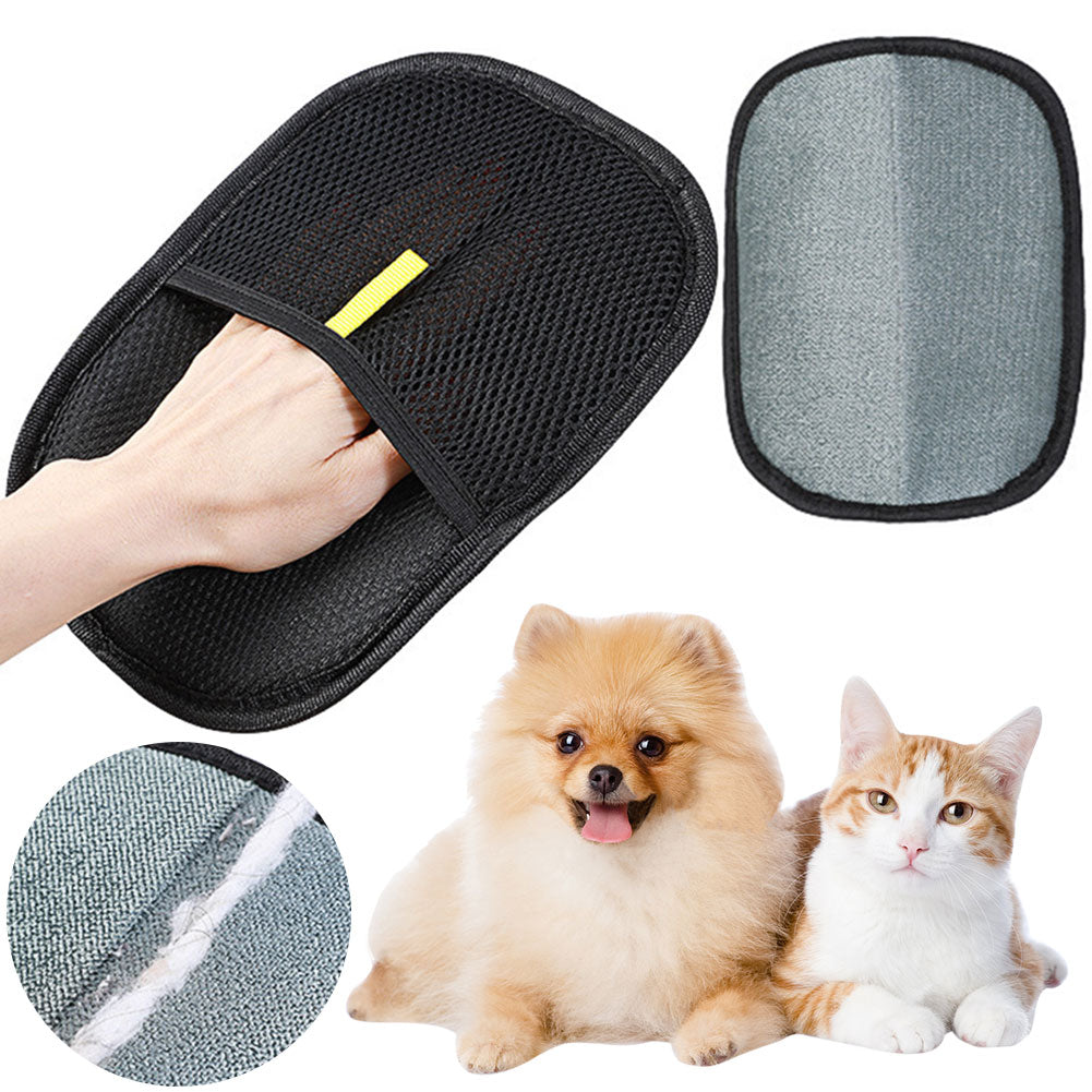 Pet Hair Remover Grooming Glove – Deshedding Brush for Dogs & Cats