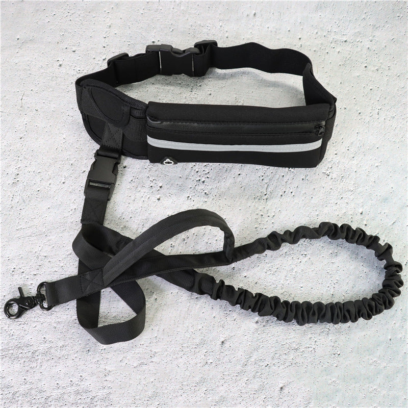 Hands-Free Dog Leash with Adjustable Waist Belt & Shock-Absorbing Bungee