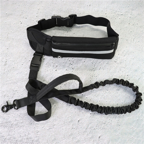 Hands-Free Dog Leash with Adjustable Waist Belt & Shock-Absorbing Bungee