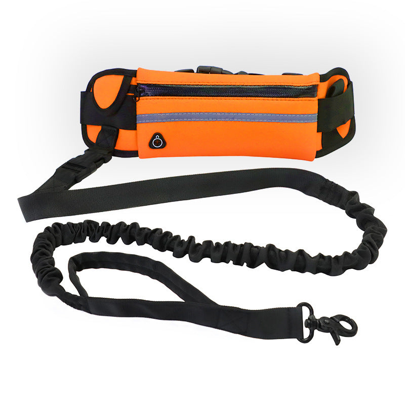 Hands-Free Dog Leash with Adjustable Waist Belt & Shock-Absorbing Bungee