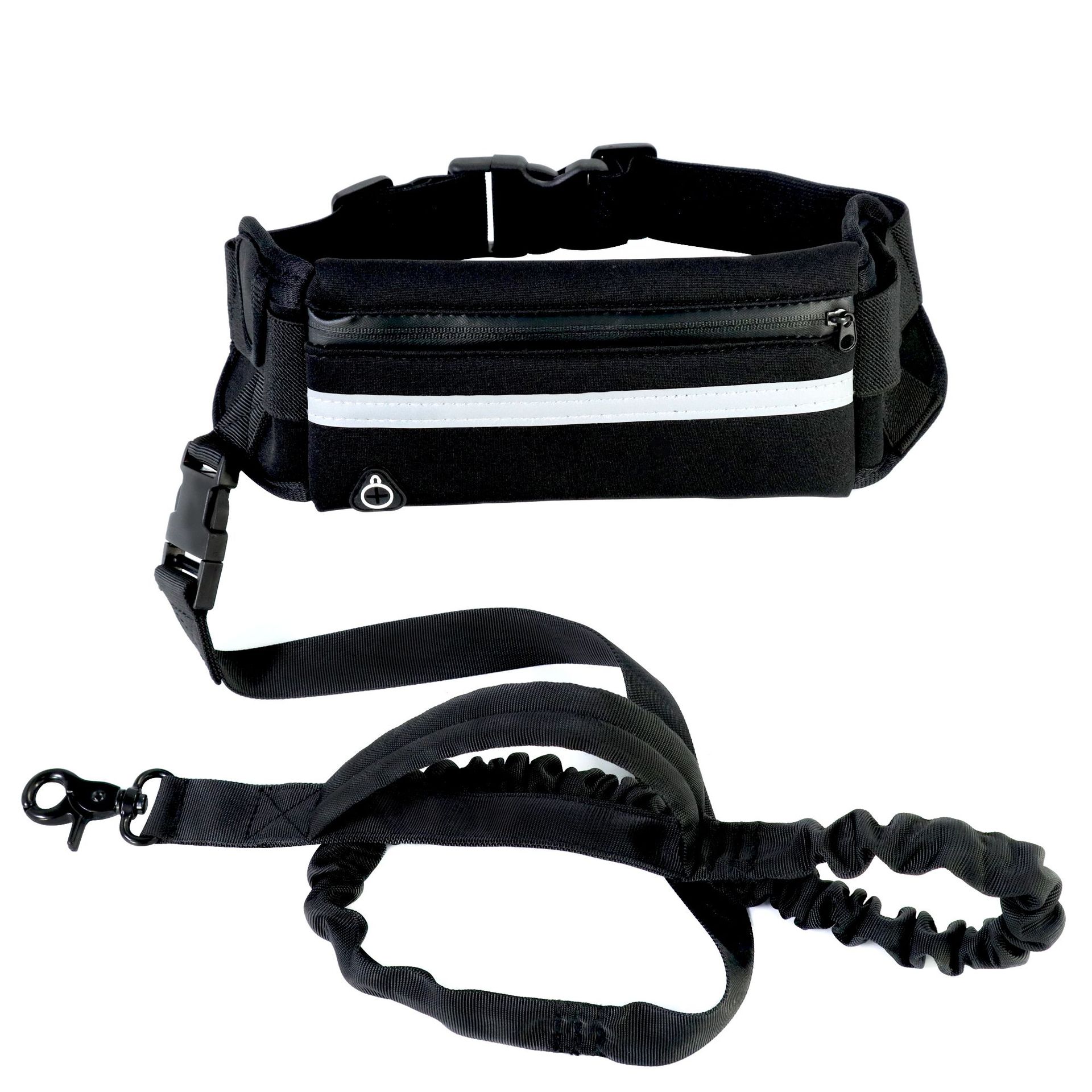 Hands-Free Dog Leash with Adjustable Waist Belt & Shock-Absorbing Bungee