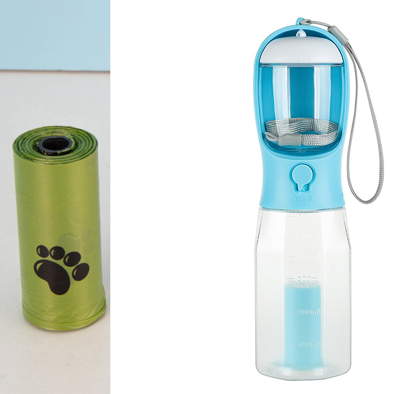 3-in-1 Portable Dog Water Bottle | Food, Water & Waste Dispenser for Travel
