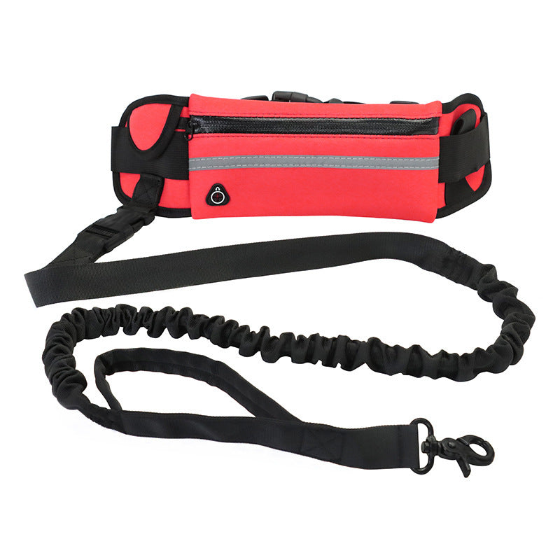 Hands-Free Dog Leash with Adjustable Waist Belt & Shock-Absorbing Bungee