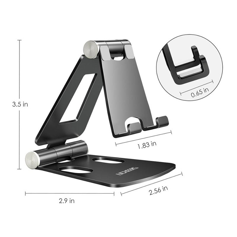 Adjustable Aluminium Phone & Tablet Stand for Desk & Office
